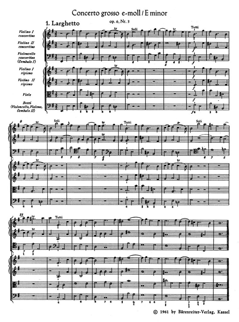 Concerto grosso e minor op. 6-3 HWV 321